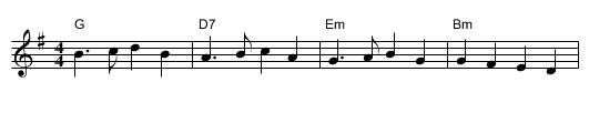 March of St Timothy - staff notation