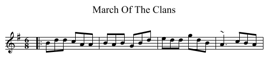March Of The Clans - staff notation