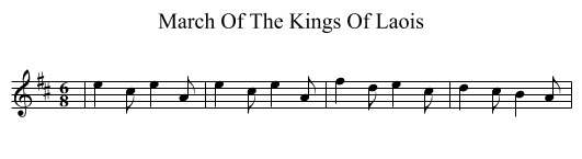 March Of The Kings Of Laois - staff notation