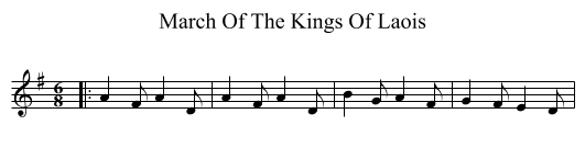 March Of The Kings Of Laois - staff notation