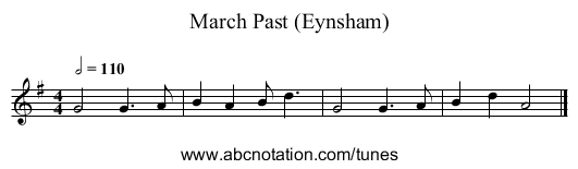 March Past (Eynsham) - staff notation