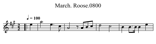 March. Roose.0800 - staff notation