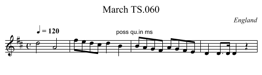 March TS.060 - staff notation