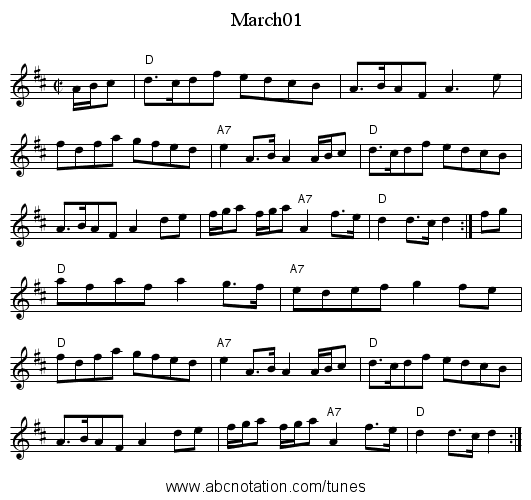 March01 - staff notation