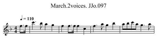 March.2voices. JJo.097 - staff notation