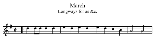 March - staff notation