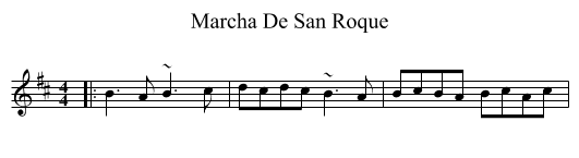 Marcha De San Roque - staff notation