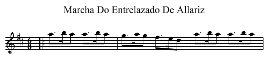 Marcha Do Entrelazado De Allariz - staff notation