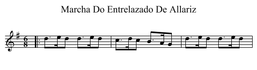 Marcha Do Entrelazado De Allariz - staff notation