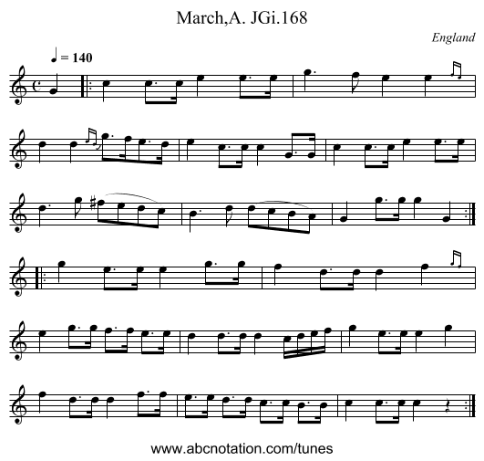 March,A. JGi.168 - staff notation
