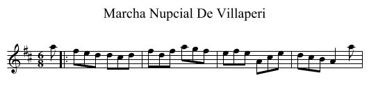 Marcha Nupcial De Villaperi - staff notation