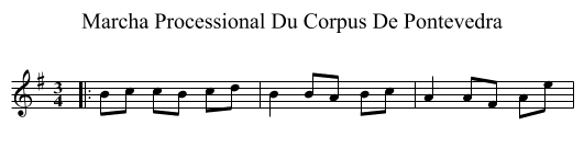 Marcha Processional Du Corpus De Pontevedra - staff notation