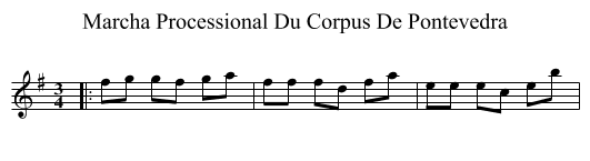 Marcha Processional Du Corpus De Pontevedra - staff notation