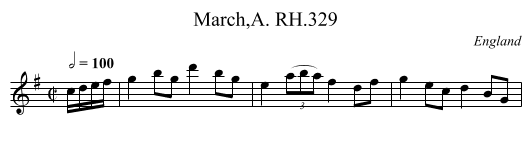 March,A. RH.329 - staff notation