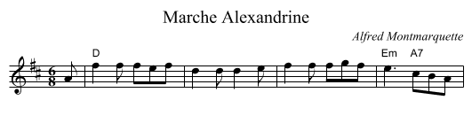 Marche Alexandrine - staff notation
