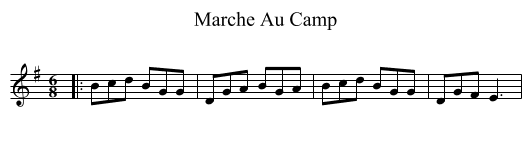 Marche Au Camp - staff notation