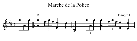 Marche de la Police - staff notation