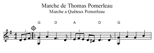 Marche de Thomas Pomerleau - staff notation