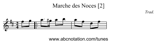 Marche des Noces [2] - staff notation