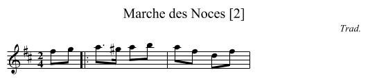 Marche des Noces [2] - staff notation