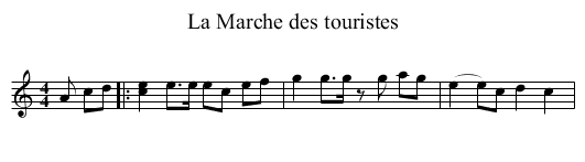 Marche des touristes, La - staff notation