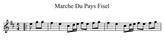 Marche Du Pays Fisel - staff notation