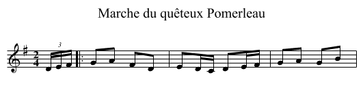 Marche du quêteux Pomerleau - staff notation