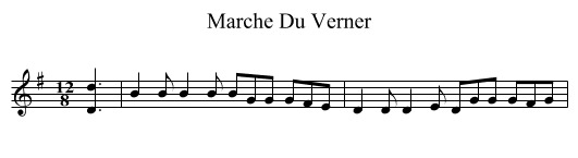 Marche Du Verner - staff notation