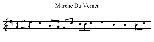 Marche Du Verner - staff notation