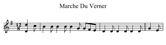 Marche Du Verner - staff notation