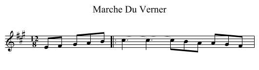 Marche Du Verner - staff notation