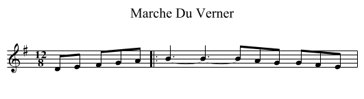 Marche Du Verner - staff notation