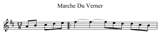 Marche Du Verner - staff notation
