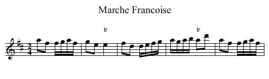 Marche Francoise - staff notation