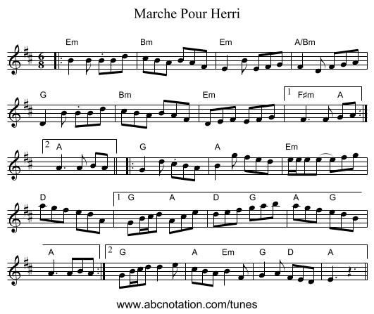 Marche Pour Herri - staff notation