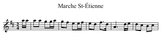 Marche St-Étienne - staff notation
