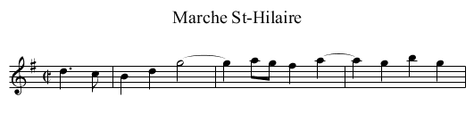 Marche St-Hilaire - staff notation