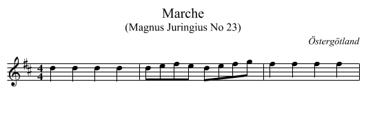 Marche - staff notation