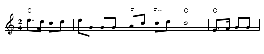 Marching Through Georgia - staff notation