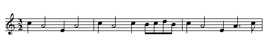 Marchioness of Tweeddale's delight - staff notation