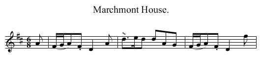 Marchmont House. - staff notation
