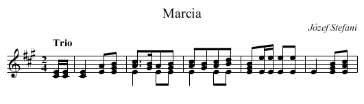 Marcia - staff notation