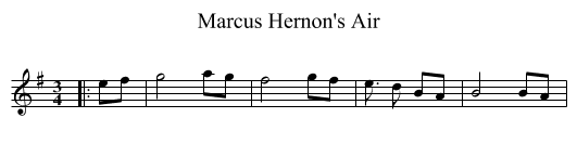 Marcus Hernon's Air - staff notation