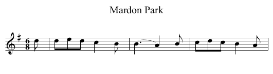 Mardon Park - staff notation
