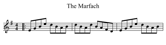 Marfach, The  - staff notation