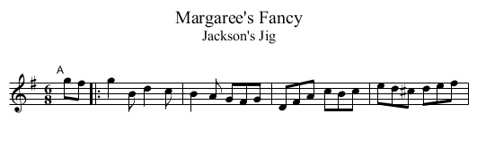 Margaree's Fancy - staff notation