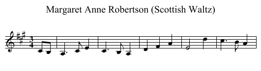 Margaret Anne Robertson (Scottish Waltz) - staff notation