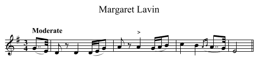 Margaret Lavin - staff notation