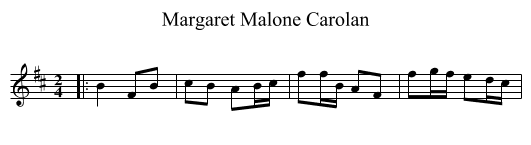 Margaret Malone Carolan - staff notation