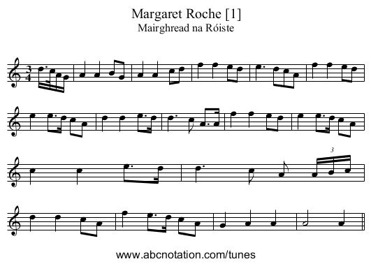 Margaret Roche [1] - staff notation